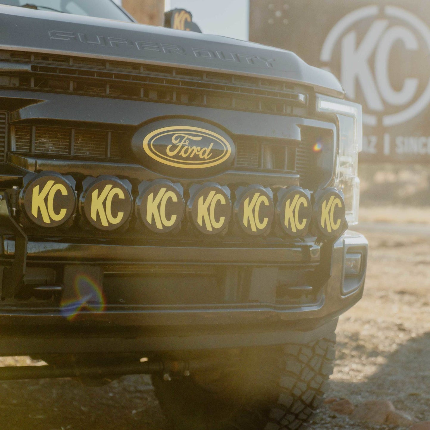 Light Bar Mount Front Bumper 2017-2024 Ford Super Duty KC HiLiTES