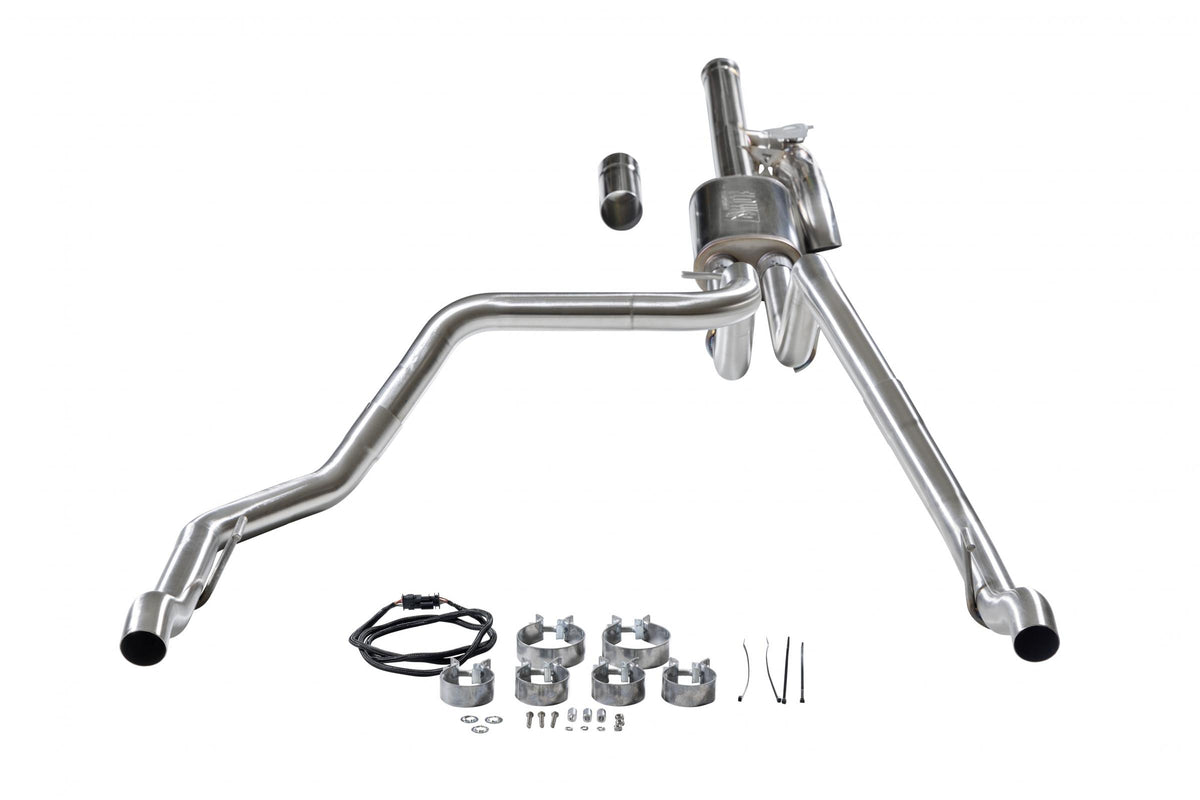 Signature Series Cat-Back Exhaust System Fits 2024-2026 GM 1500 6.2-Liter, Signature Series Cat-Back Exhaust System, With Active Valve, 304 Stainless Steel Flowmaster
