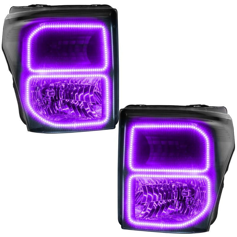 Oracle 11-16 Ford F250/350 LED HL - Black - ColorSHIFT w/o Controller