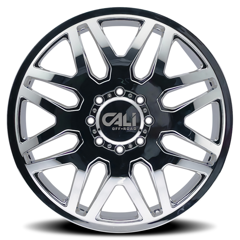 Cali Off-Road 9115D Invader Dually 22x8.25 / 8x200 BP / 115mm Offset / 142mm Hub Chrome Wheel