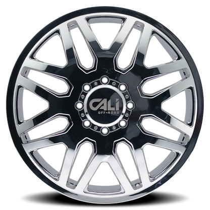 Cali Off-Road 9115D Invader Dually 22x8.25 / 8x200 BP / 115mm Offset / 142mm Hub Chrome Wheel