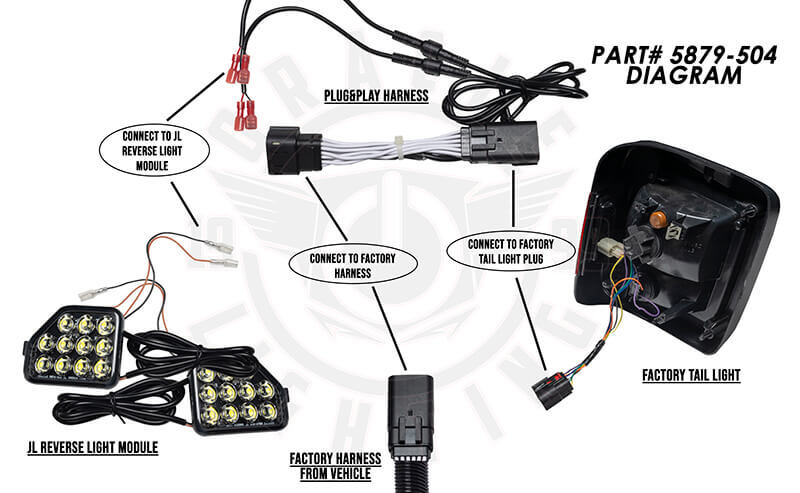 Oracle Plug & Play Wiring Adapter for Jeep Wrangler JL Reverse Lights