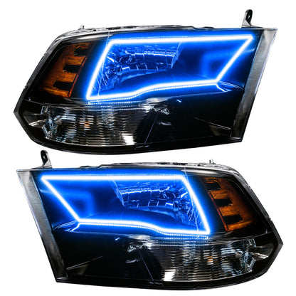 Oracle 09-17 RAM 1500 TRX Quad Pre-Assembled Headlights Blk Housing - w/ 2.0 Controller