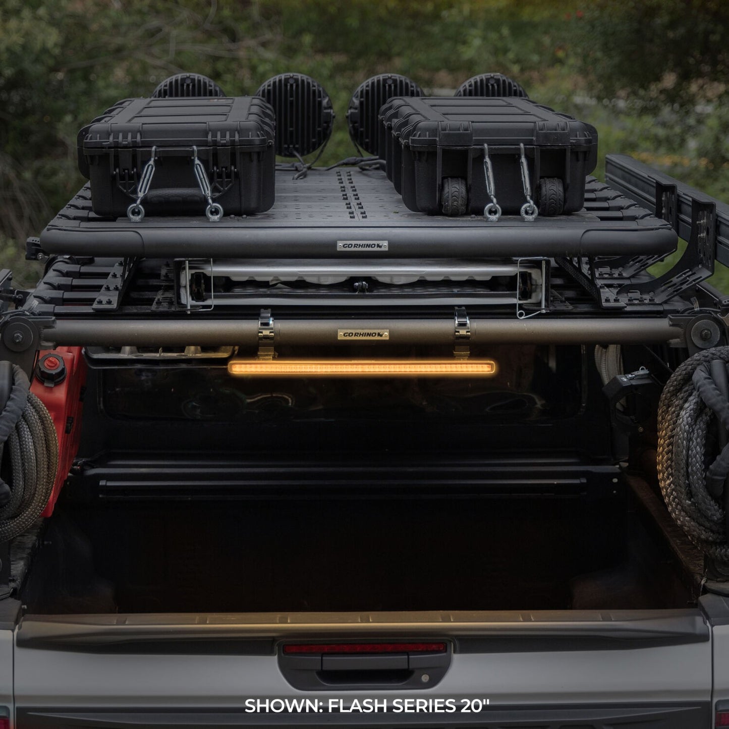 Go Rhino Flash Series Lights 10 Inch Single Multi Function LED Light Bar Black Go Rhino