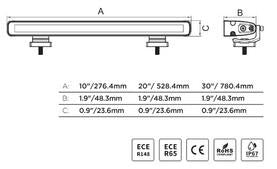 Go Rhino Flash Series Lights 10 Inch Single Multi Function LED Light Bar Black Go Rhino
