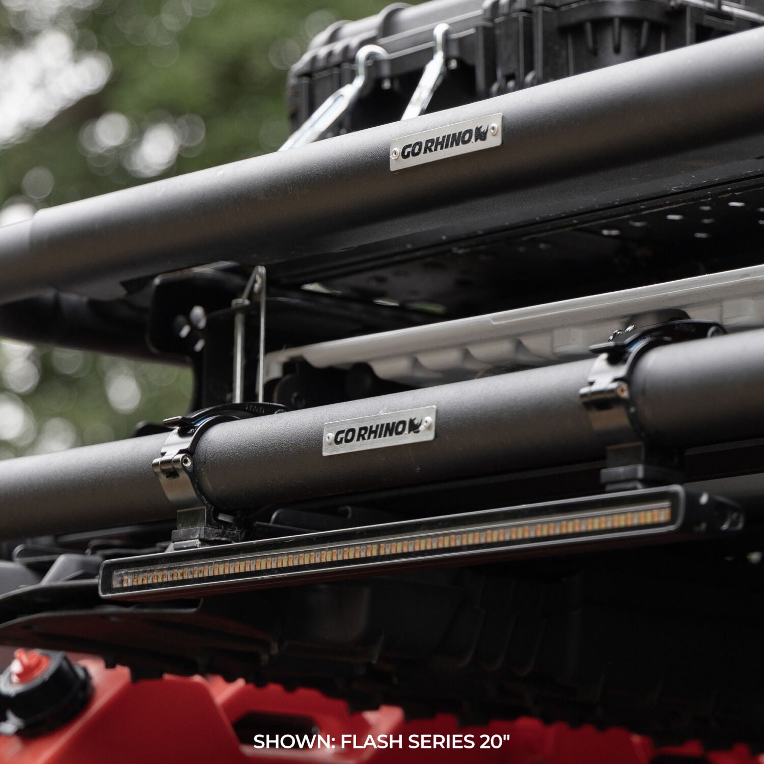 Go Rhino Flash Series Lights 10 Inch Single Multi Function LED Light Bar Black Go Rhino