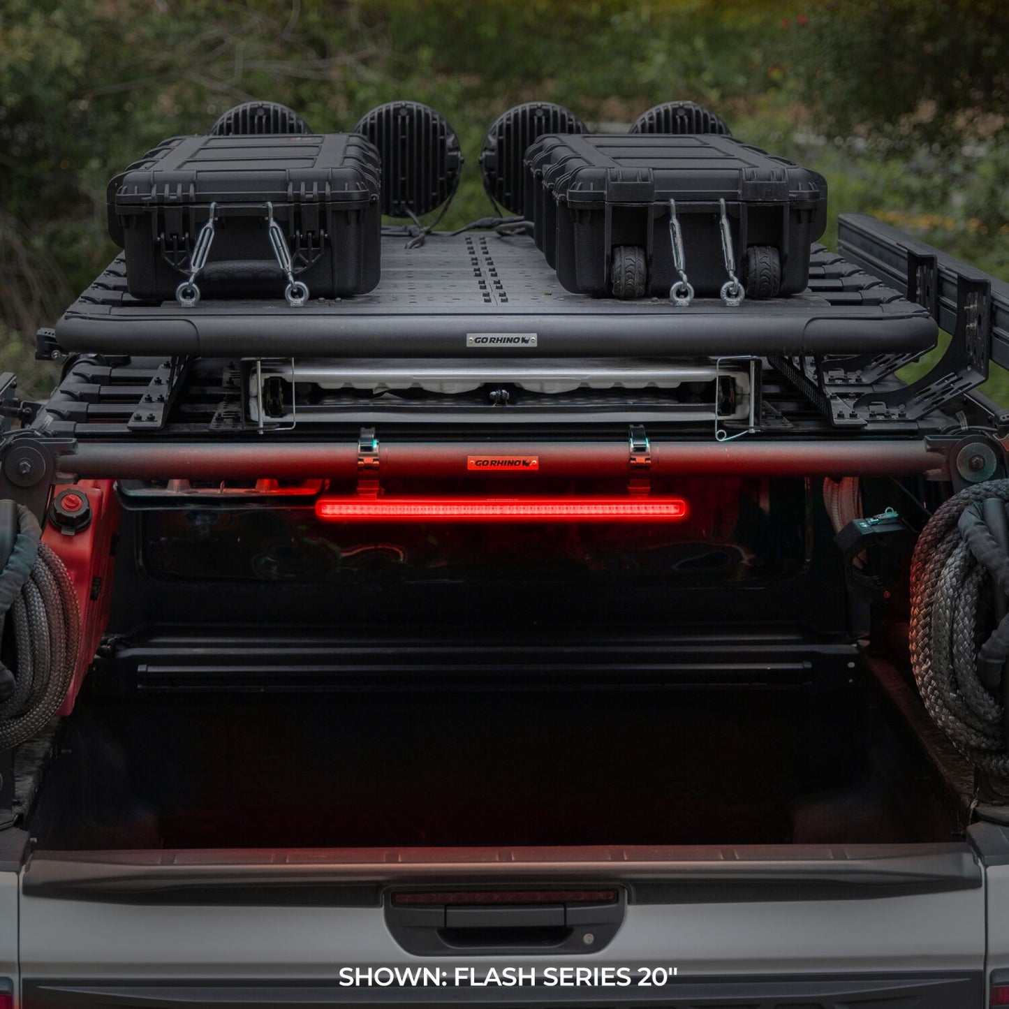 Go Rhino Flash Series Lights 20 Inch Single Multi Function LED Light Bar Black Go Rhino