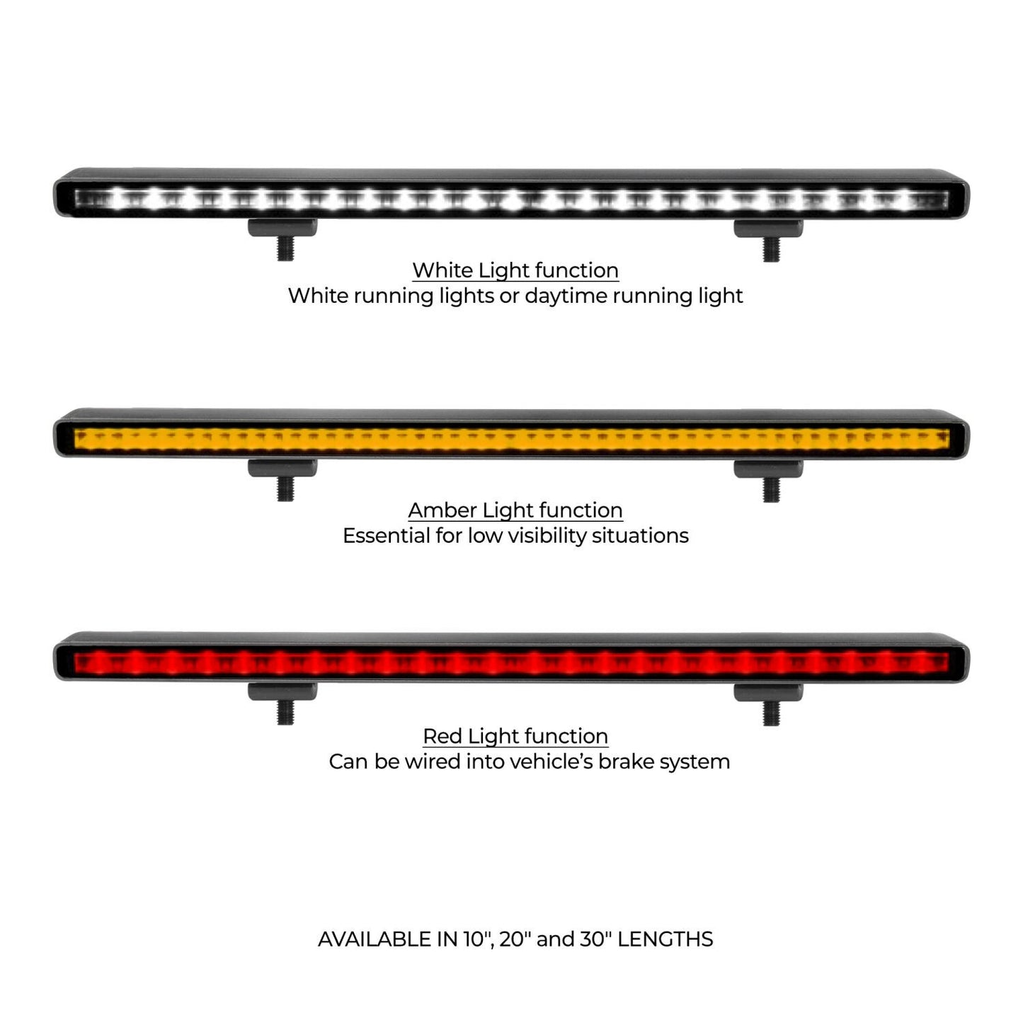 Go Rhino Flash Series Lights 20 Inch Single Multi Function LED Light Bar Black Go Rhino