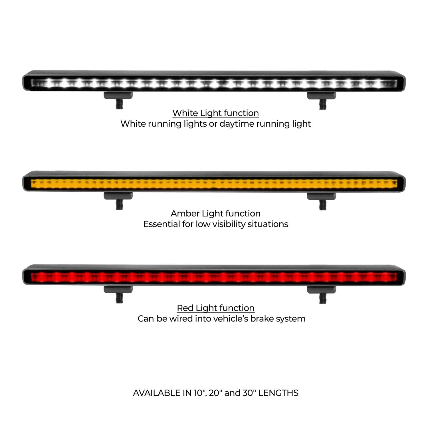 Go Rhino Flash Series Lights 20 Inch Single Multi Function LED Light Bar Black Go Rhino