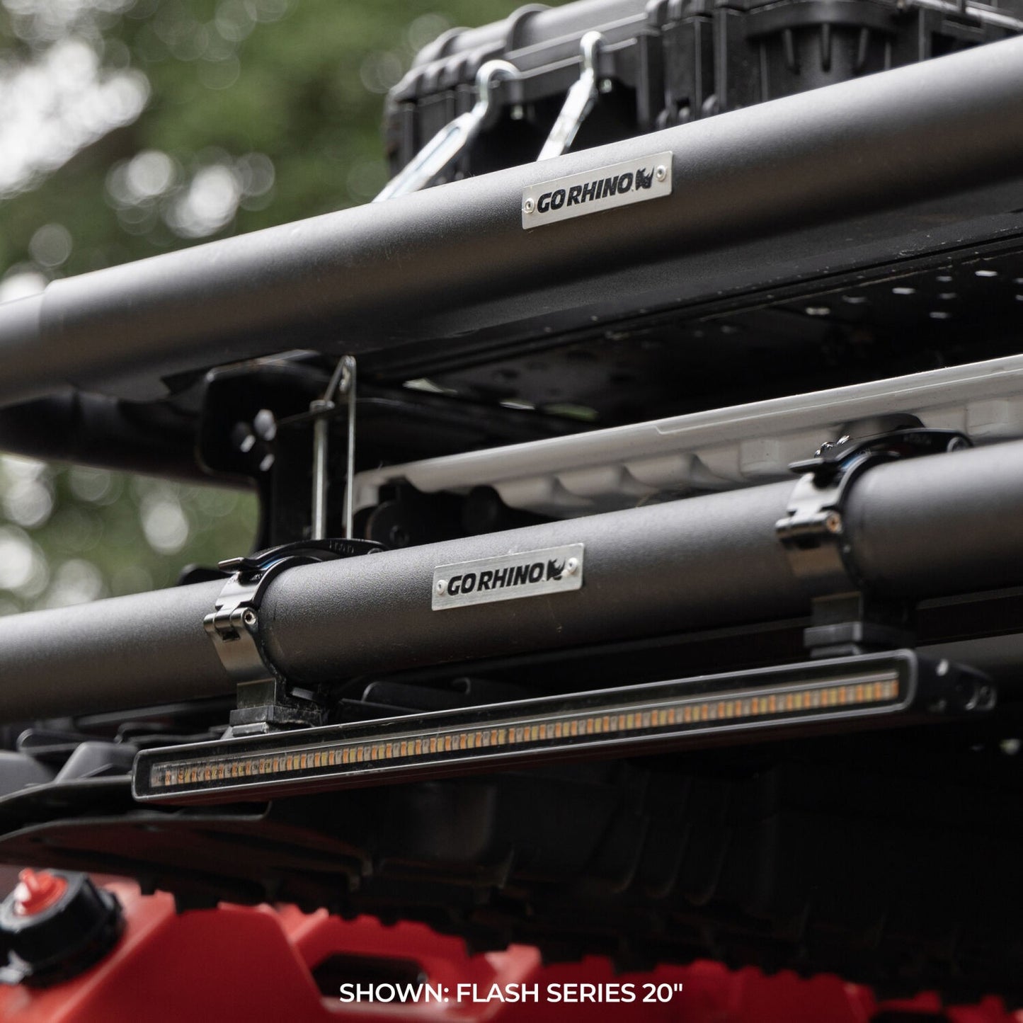 Go Rhino Flash Series Lights 20 Inch Single Multi Function LED Light Bar Black Go Rhino