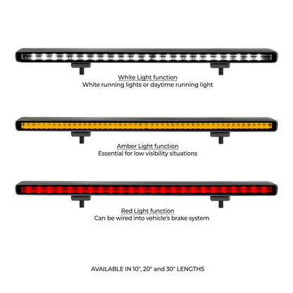 Go Rhino Flash Series Lights 30 Inch Single Multi Function LED Light Bar Black Go Rhino
