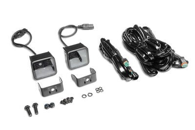 Go Rhino Blackout Series Lights Pair of 2x2 Cube LED Flood Light Kit Black Go Rhino