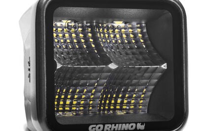 Go Rhino Blackout Series Lights Pair of 2x2 Cube LED Flood Light Kit Black Go Rhino