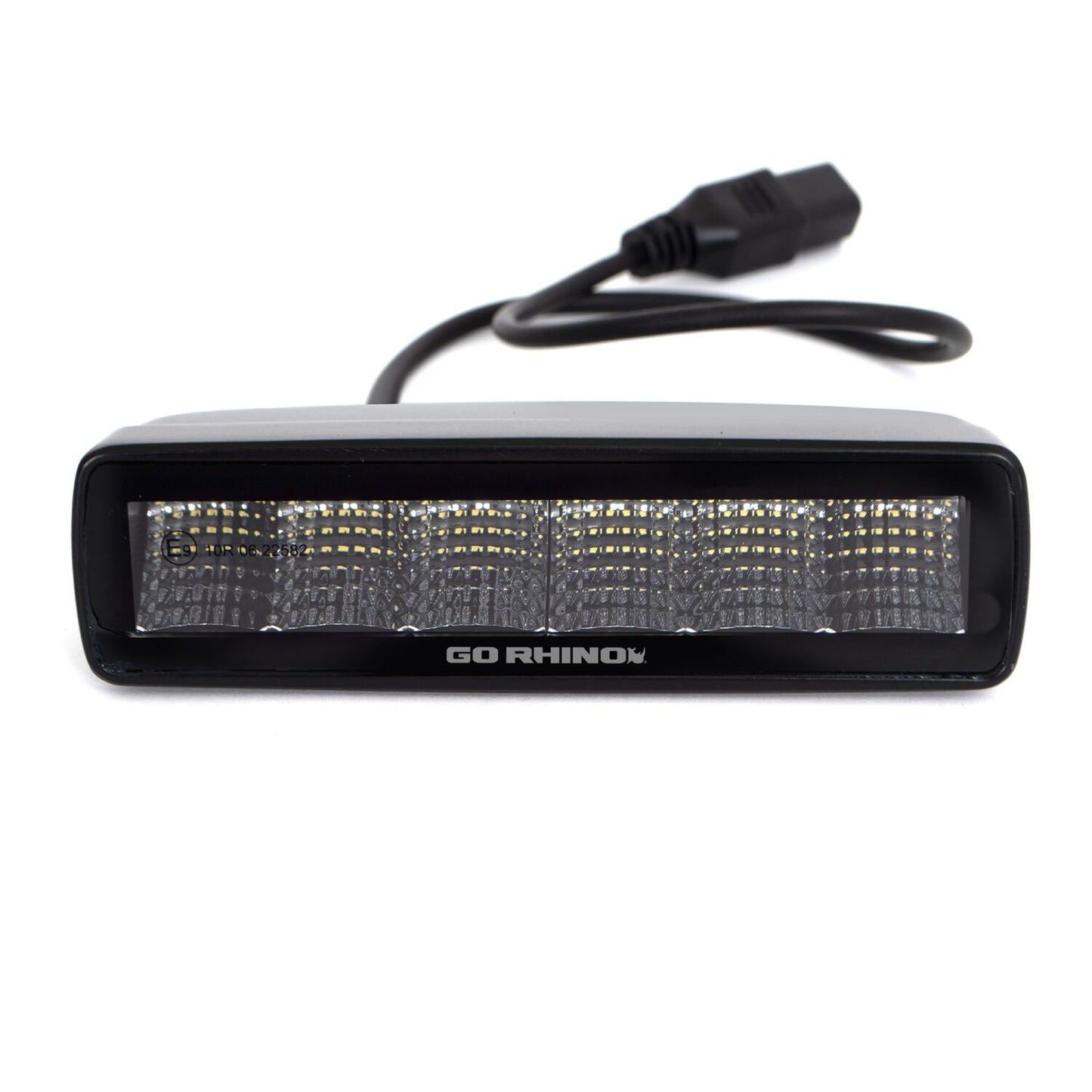 Go Rhino Blackout Series Lights Pair of Sixline LED Flood Light Kit Black Go Rhino