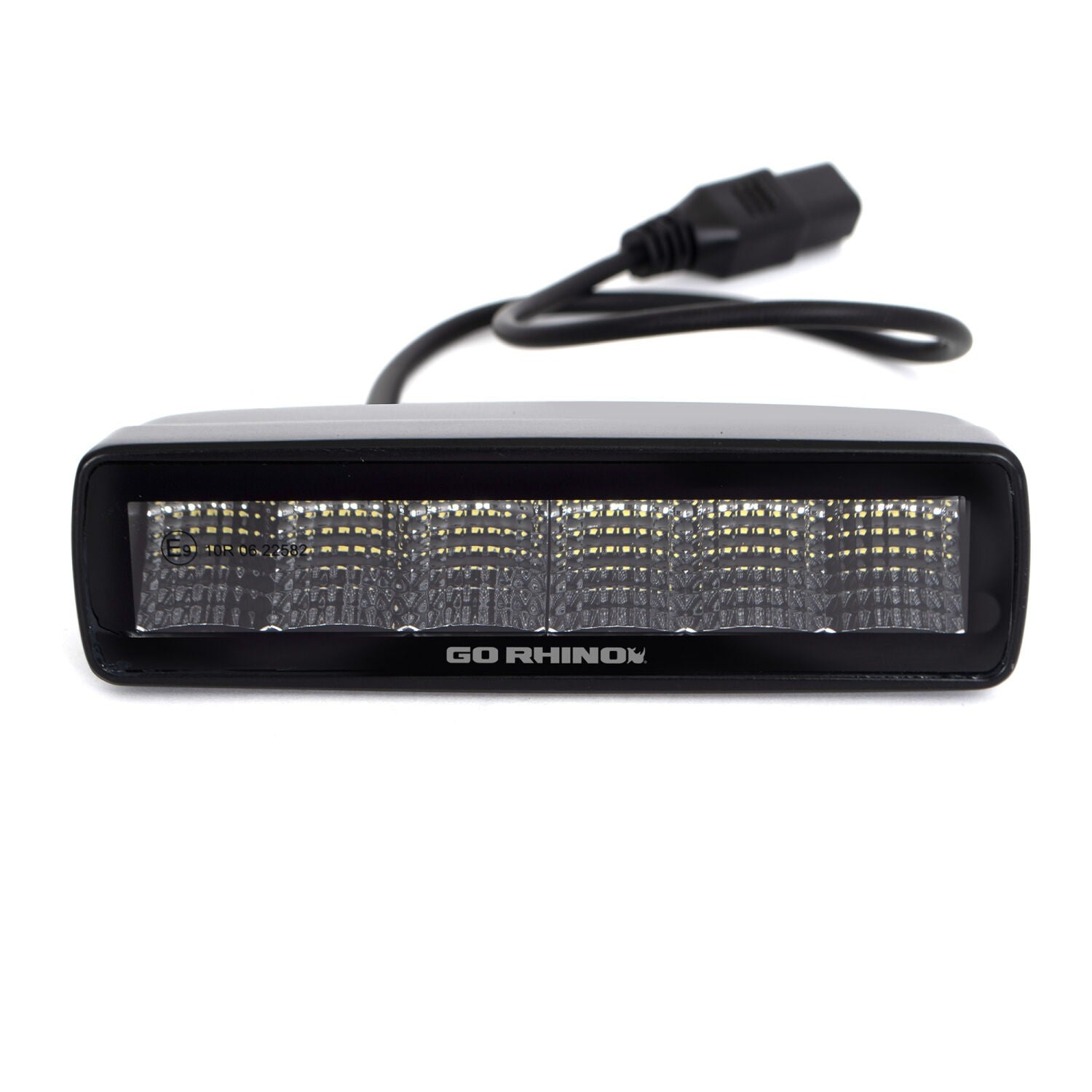 Go Rhino Blackout Series Lights Pair of Sixline LED Flood Light Kit Black Go Rhino