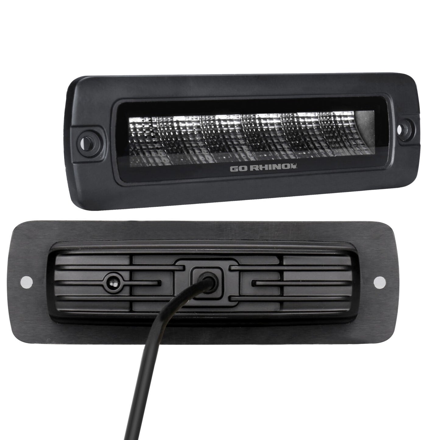 Go Rhino Blackout Series Lights Sixline Spot Lights Flush Mount Blk Go Rhino