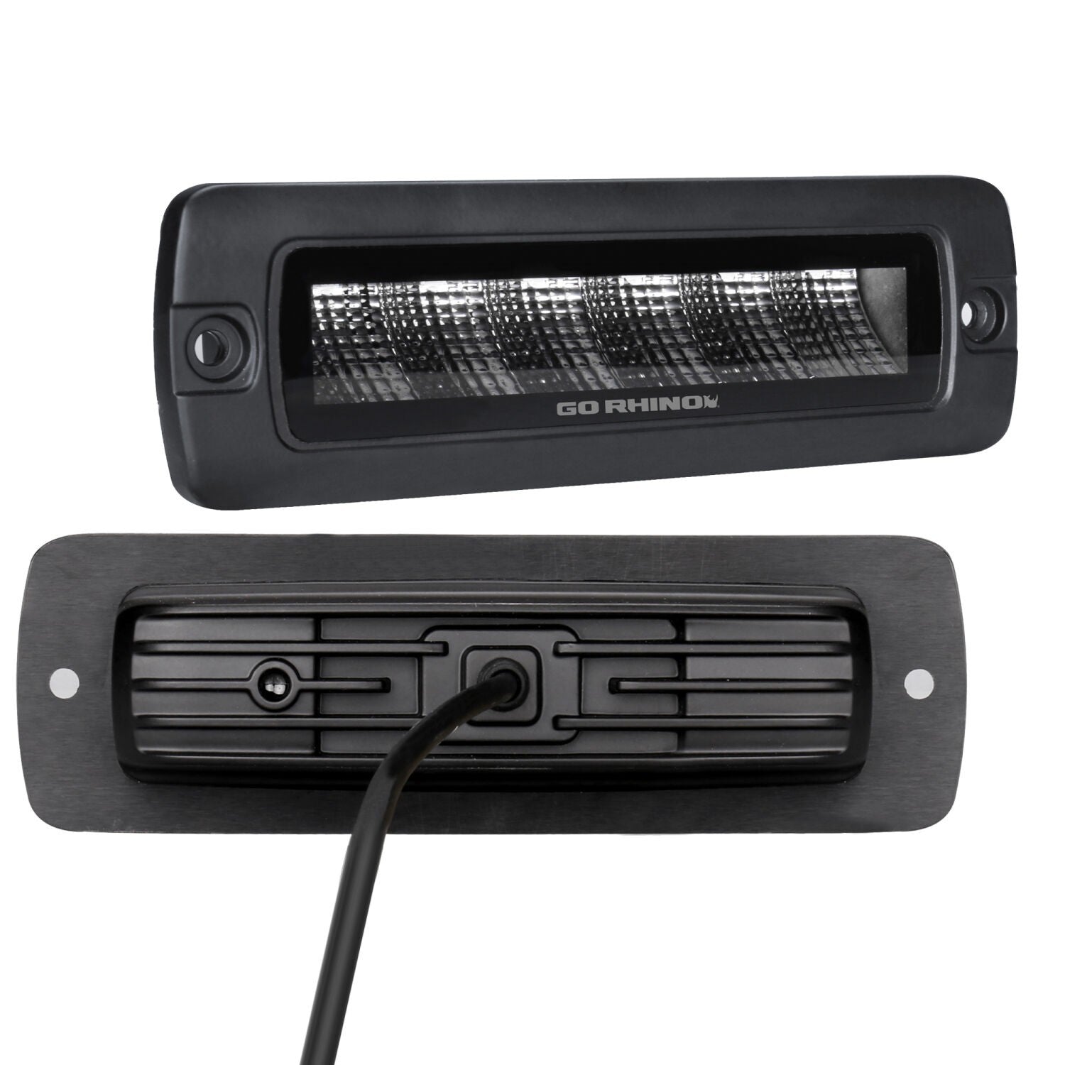 Go Rhino Blackout Series Lights Sixline Spot Lights Flush Mount Blk Go Rhino
