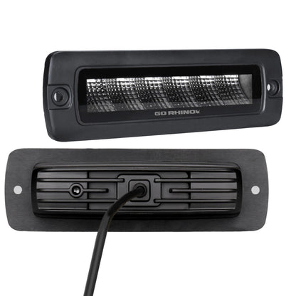 Go Rhino Blackout Series Lights Sixline Spot Lights Flush Mount Blk Go Rhino