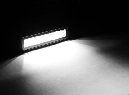 Go Rhino Blackout Combo Series Lights Pair of Sixline LED Flood Lights With Amber Accent Black Go Rhino