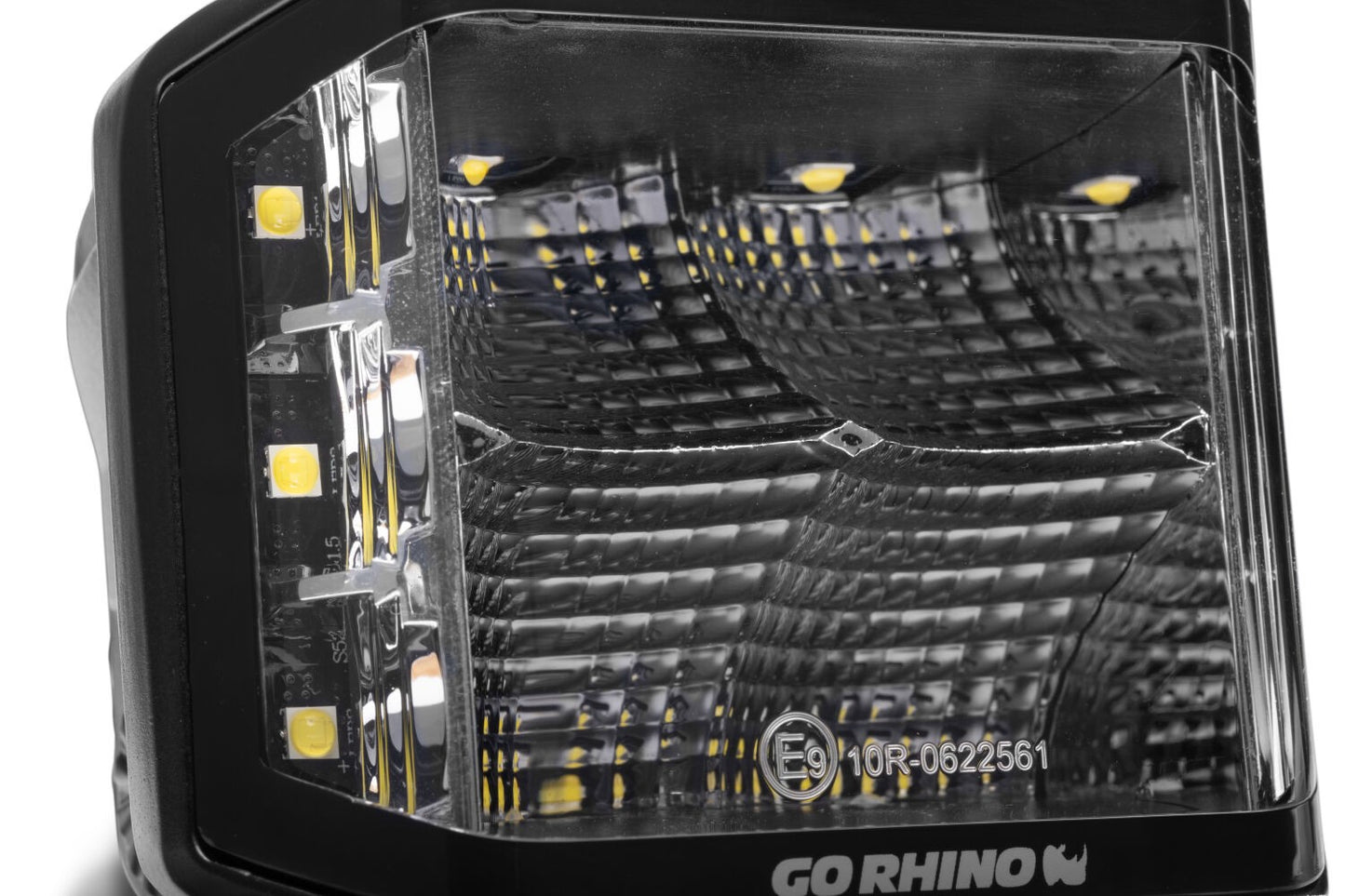 Go Rhino Blackout Series Lights Pair of 4x3 Cube LED Sideline Flood Light Kit Black Go Rhino