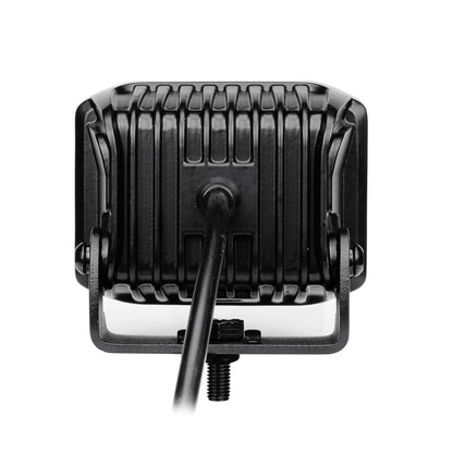 Go Rhino Blackout Series Lights Pair of 4x3 Cube LED Sideline Spot Light Kit Black Go Rhino