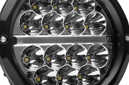 Go Rhino Bright Series Lights 6 Inch Round LED Driving Light Black Go Rhino
