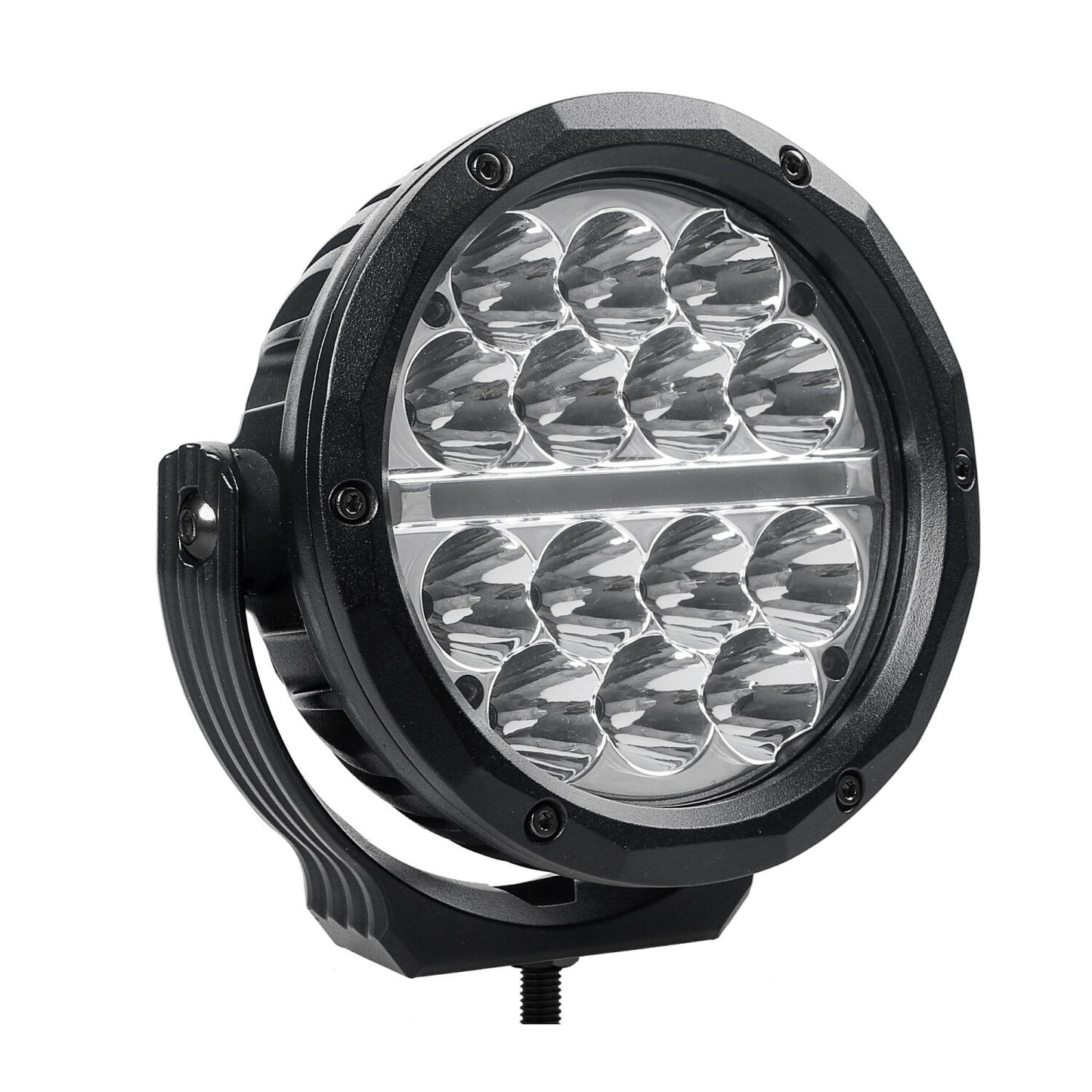 Go Rhino Bright Series Lights 6 Inch Round LED Driving Light Black Go Rhino