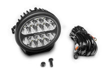 Go Rhino Blackout Series Lights 7 Inch Round LED Driving Light With Daytime Running Lights Black Go Rhino