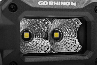 Go Rhino Bright Series Lights Pair of 3x2 Rectangle LED Flood Light Kit Black Go Rhino