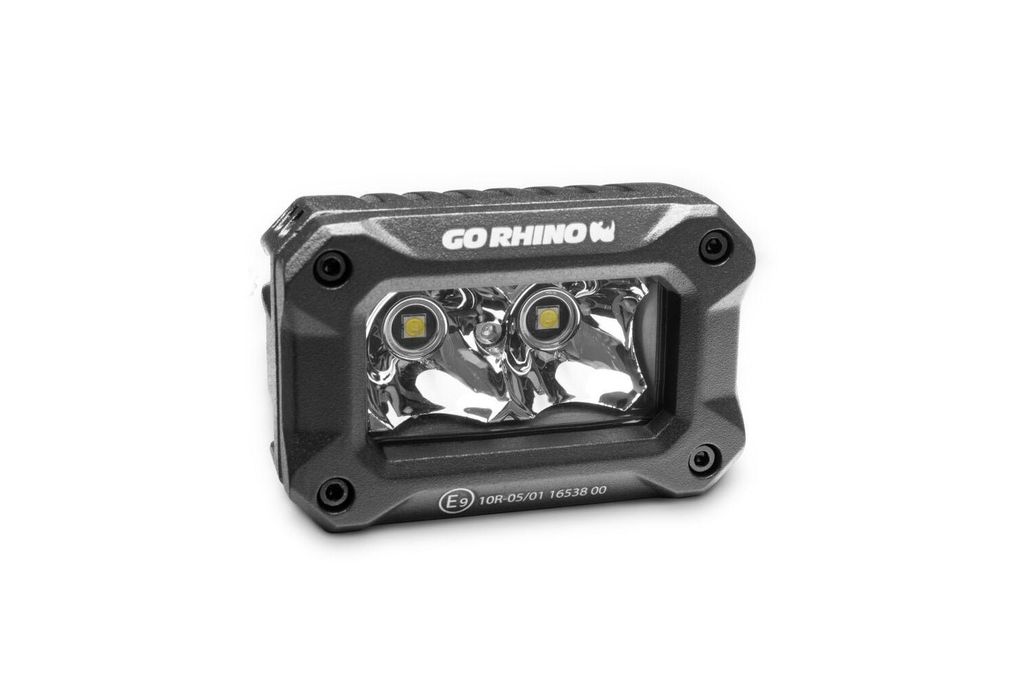 Go Rhino Bright Series Lights Pair of 3x2 Rectangle LED Spot Light Kit Black Go Rhino