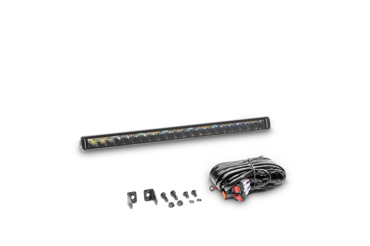 Go Rhino Blackout Combo Series Lights 20.5 Inch Single Row LED Light Bar With Amber Lighting Black Go Rhino