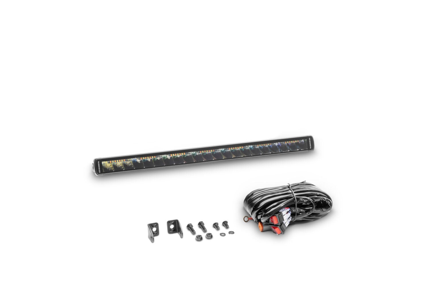 Go Rhino Blackout Combo Series Lights 20.5 Inch Single Row LED Light Bar With Amber Lighting Black Go Rhino