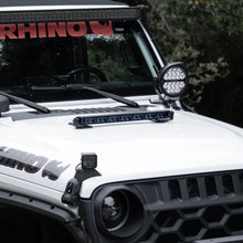 Go Rhino Blackout Combo Series Lights 20.5 Inch Single Row LED Light Bar With Amber Lighting Black Go Rhino