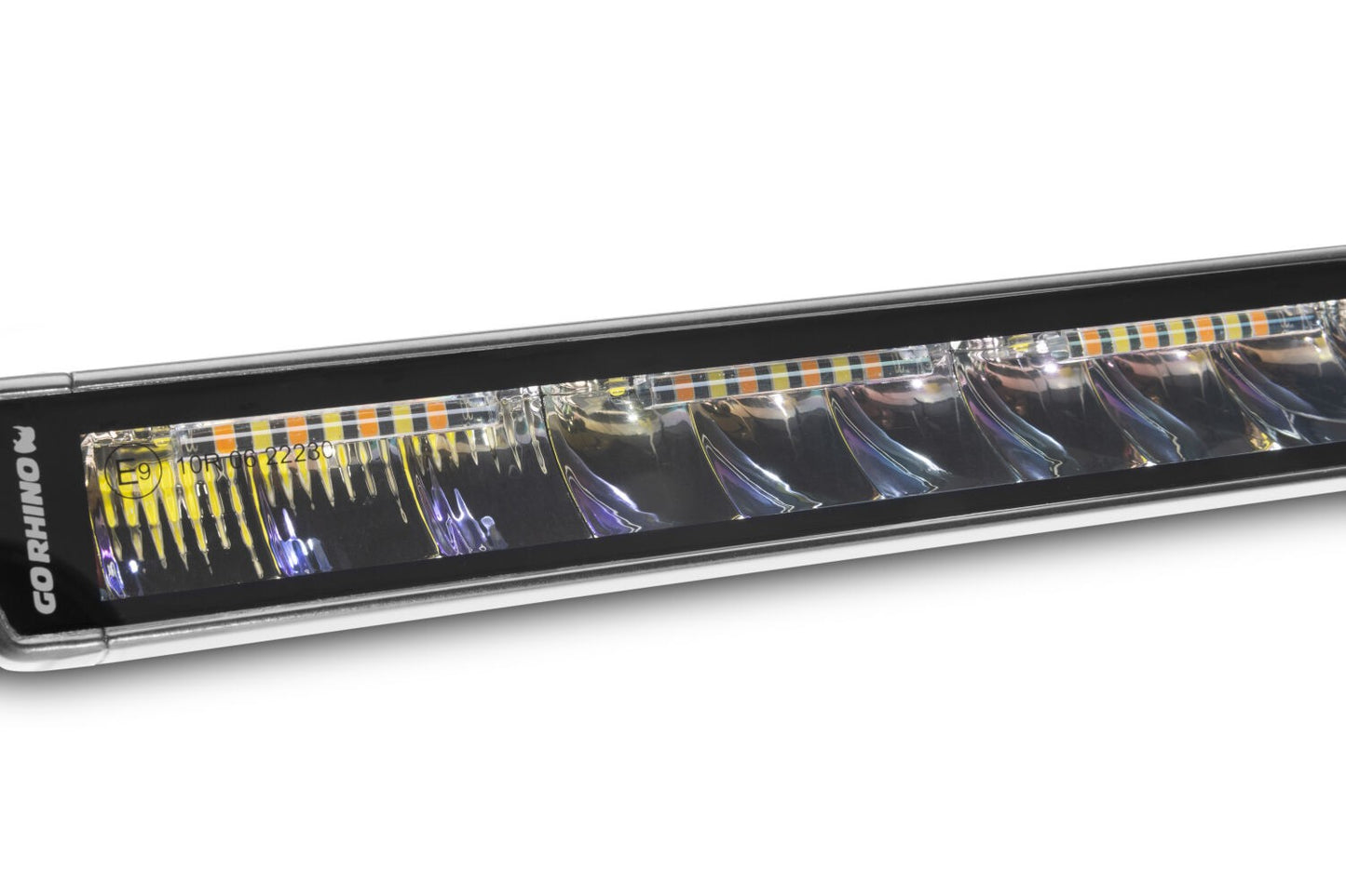 Go Rhino Blackout Combo Series Lights 20.5 Inch Single Row LED Light Bar With Amber Lighting Black Go Rhino