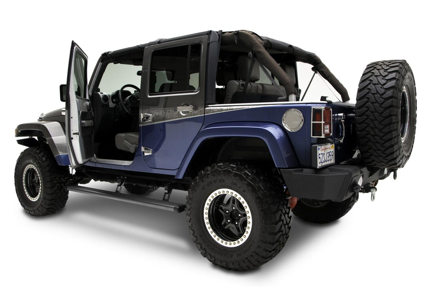 PowerStep Electric Running Boards For 2007-2017 Jeep Wrangler JK Unlimited 4-Door AMP Research