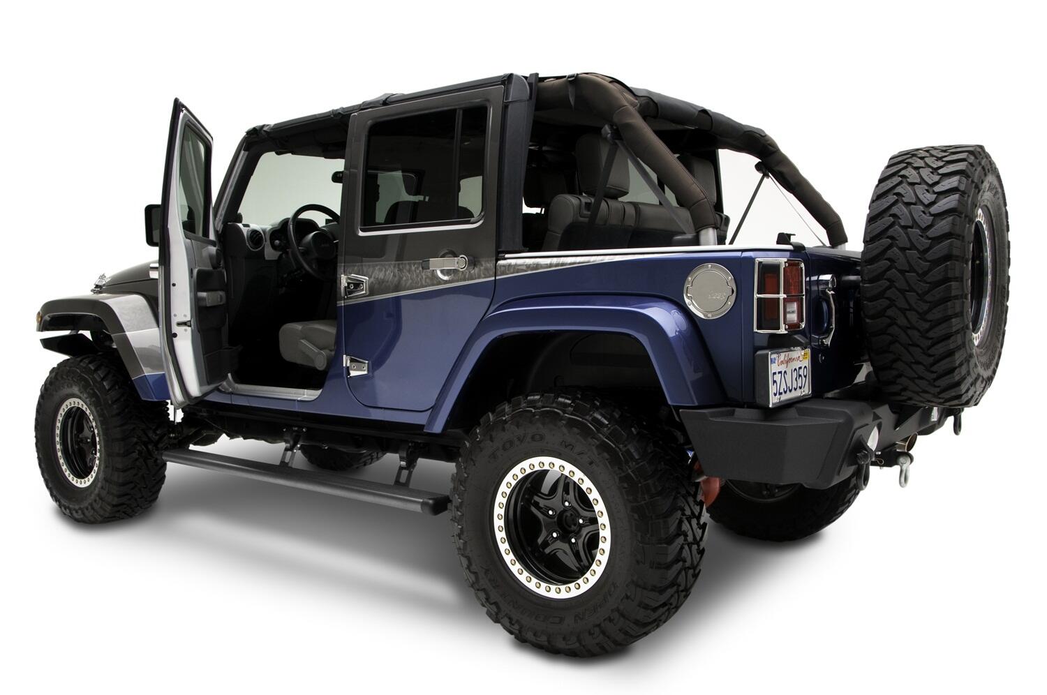 PowerStep Electric Running Boards For 2007-2017 Jeep Wrangler JK Unlimited 4-Door AMP Research