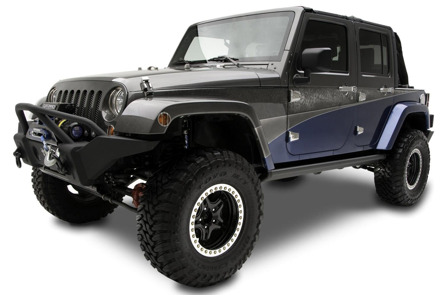 PowerStep Electric Running Boards For 2007-2017 Jeep Wrangler JK Unlimited 4-Door AMP Research