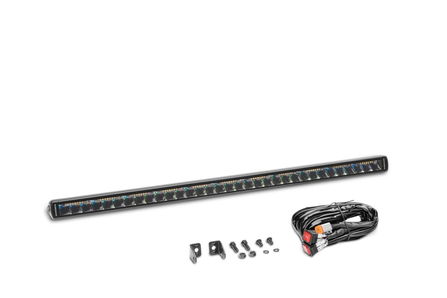 Go Rhino Blackout Combo Series Lights 31.5 Inch Single Row LED Light Bar With Amber Lighting Black Go Rhino