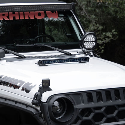 Go Rhino Blackout Combo Series Lights 31.5 Inch Single Row LED Light Bar With Amber Lighting Black Go Rhino