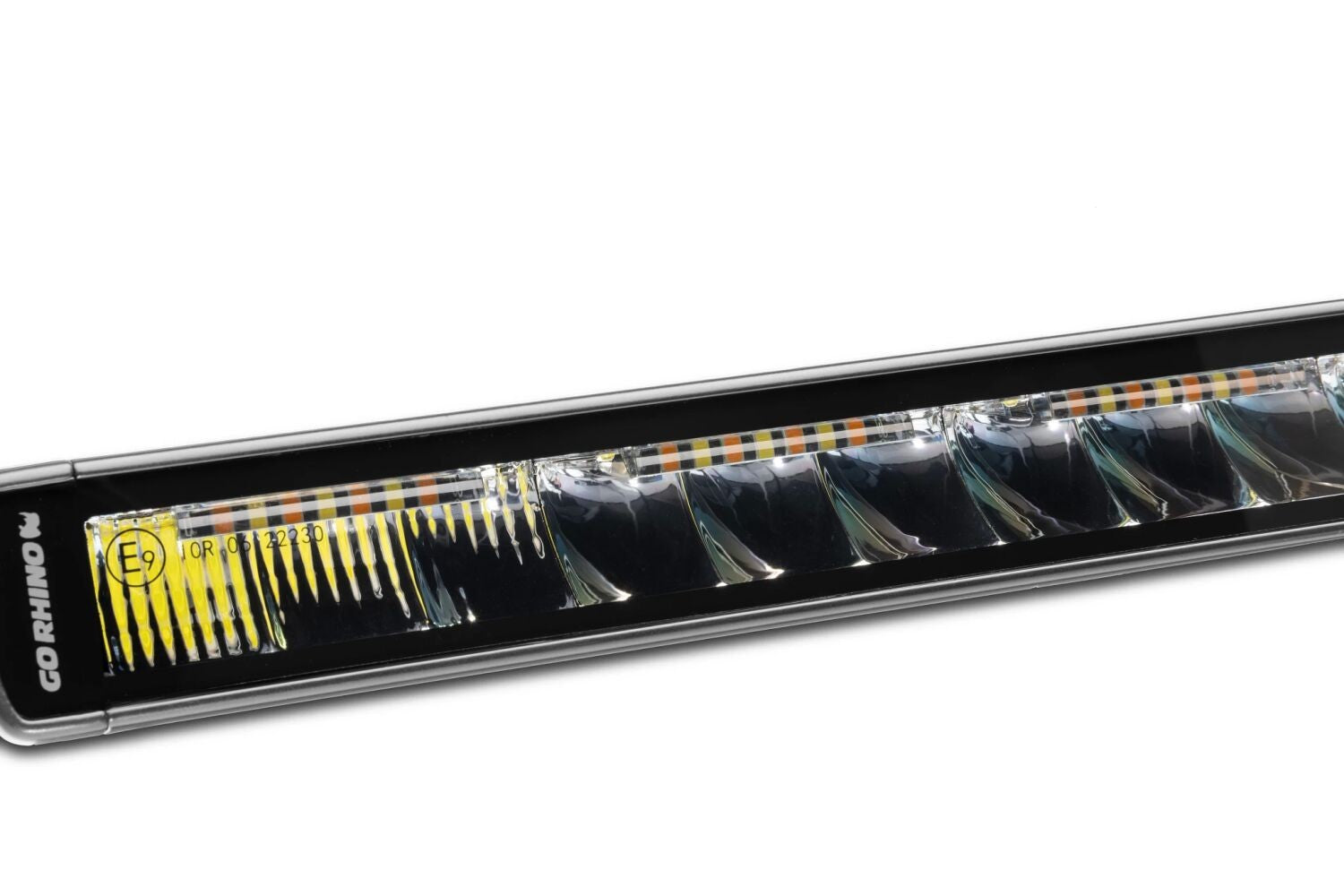 Go Rhino Blackout Combo Series Lights 31.5 Inch Single Row LED Light Bar With Amber Lighting Black Go Rhino