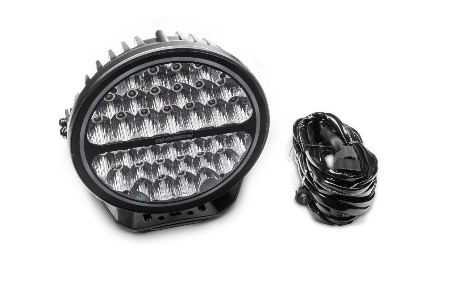 Go Rhino Blackout Series Lights 9 Inch Round LED Single Driving Kit W/Daytime Running Lights Black 2026-2026 Chevrolet Suburban 2026-2026 Chevrolet Tahoe Go Rhino