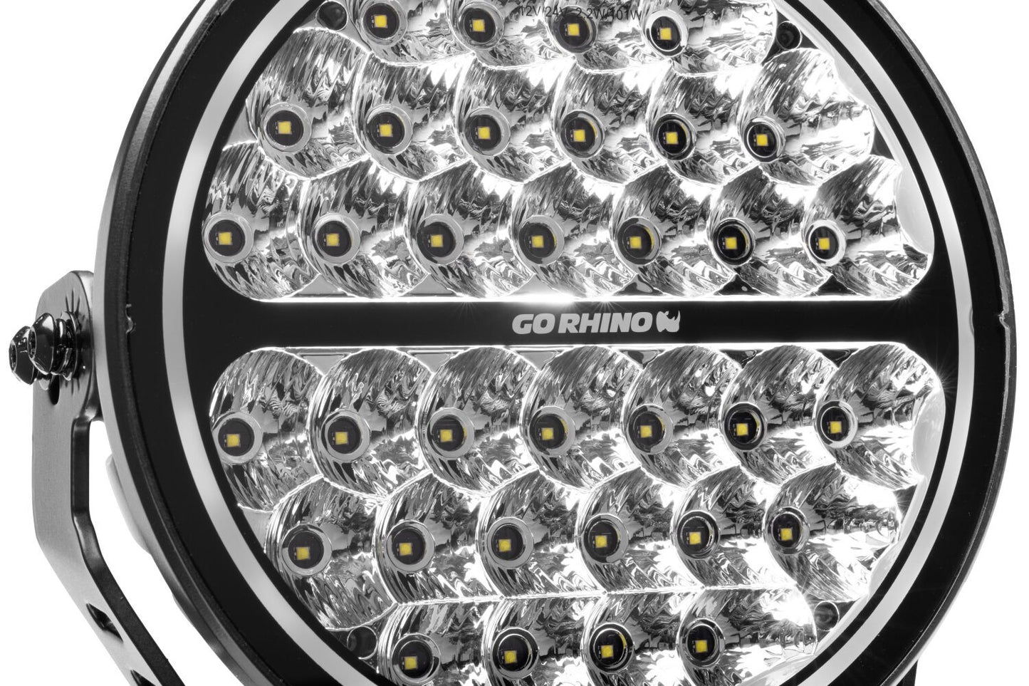 Go Rhino Blackout Series Lights 9 Inch Round LED Single Driving Kit W/Daytime Running Lights Black 2026-2026 Chevrolet Suburban 2026-2026 Chevrolet Tahoe Go Rhino