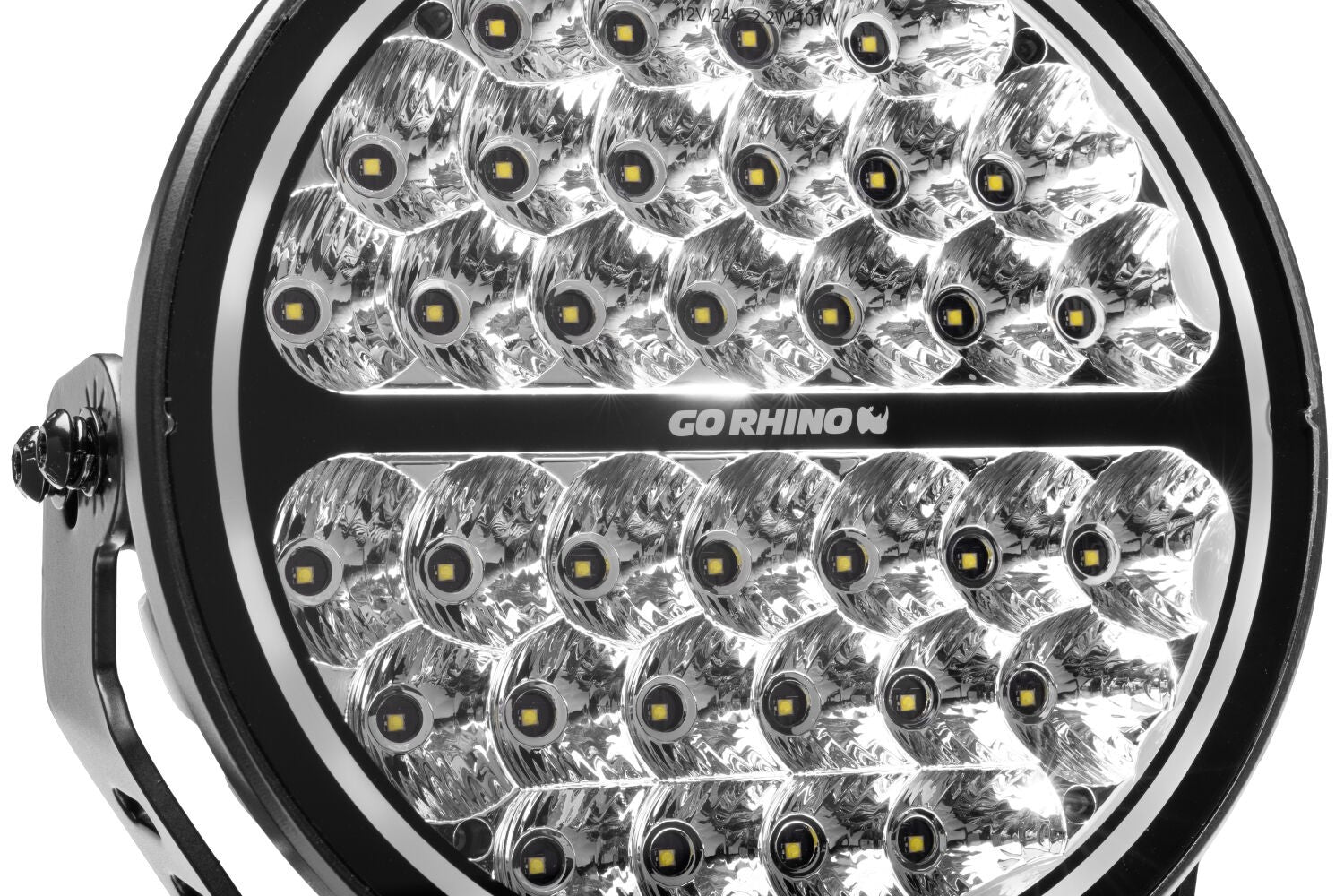 Go Rhino Blackout Series Lights 9 Inch Round LED Single Driving Kit W/Daytime Running Lights Black 2026-2026 Chevrolet Suburban 2026-2026 Chevrolet Tahoe Go Rhino
