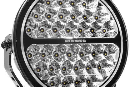 Go Rhino Blackout Series Lights 9 Inch Round LED Single Driving Kit W/Daytime Running Lights Black 2026-2026 Chevrolet Suburban 2026-2026 Chevrolet Tahoe Go Rhino