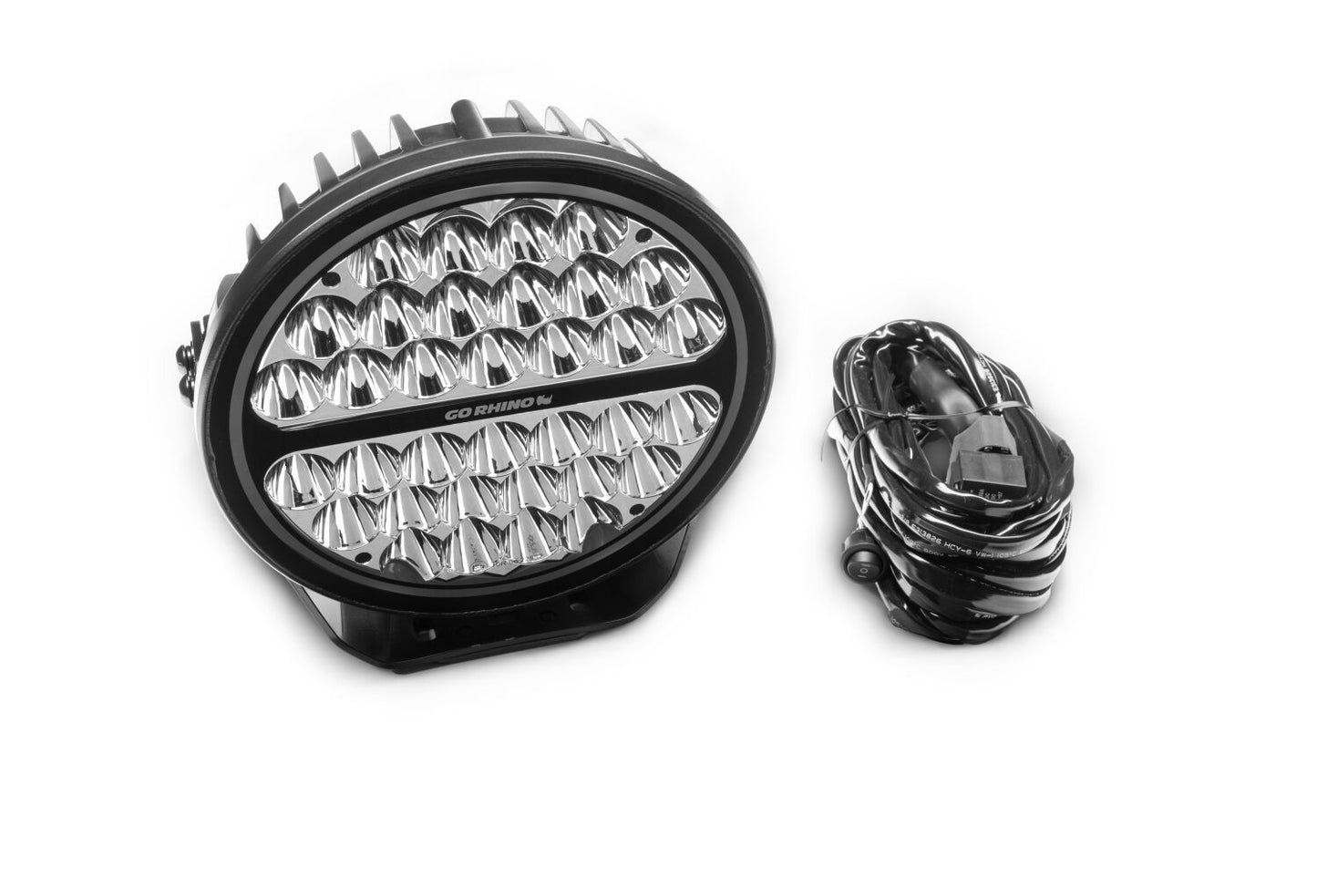 Go Rhino Blackout Series Lights 9 Inch Round Single LED Spot Light Kit W/Daytime Running Lights Black 2026-2026 Chevrolet Suburban 2026-2026 Chevrolet Tahoe Go Rhino