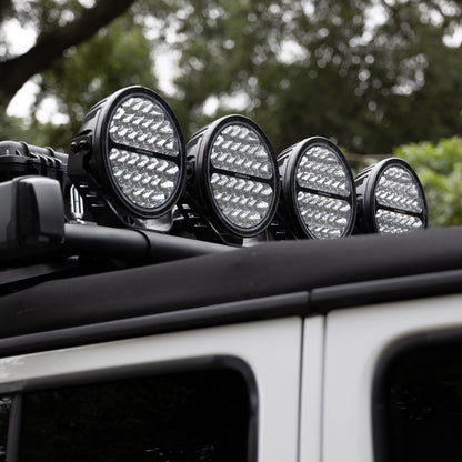 Go Rhino Blackout Series Lights 9 Inch Round Single LED Spot Light Kit W/Daytime Running Lights Black 2026-2026 Chevrolet Suburban 2026-2026 Chevrolet Tahoe Go Rhino