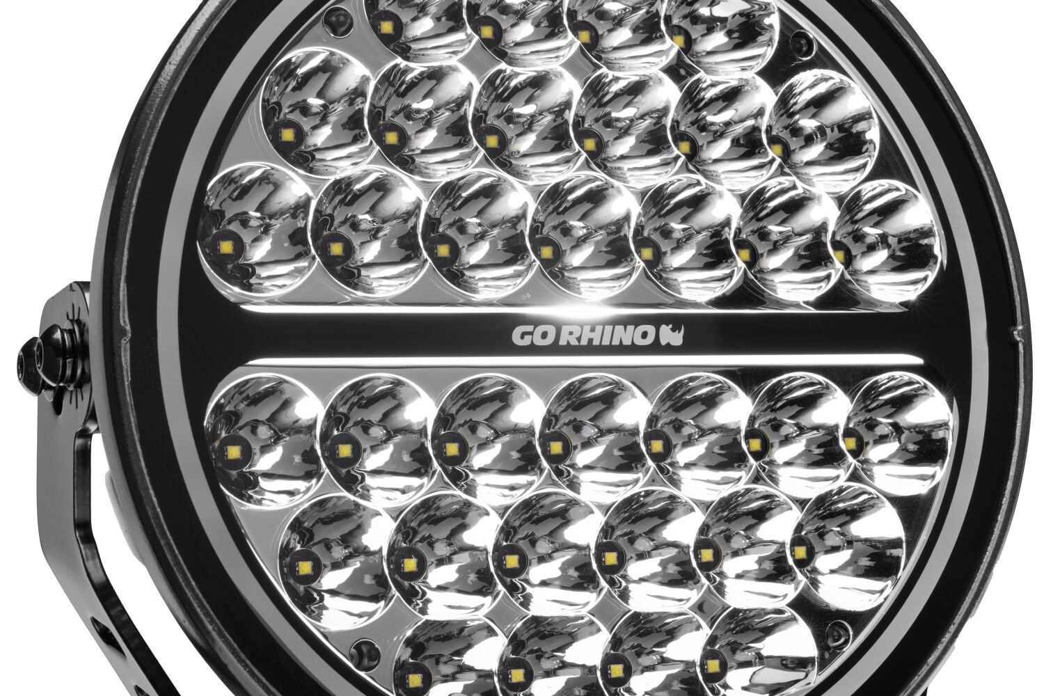 Go Rhino Blackout Series Lights 9 Inch Round Single LED Spot Light Kit W/Daytime Running Lights Black 2026-2026 Chevrolet Suburban 2026-2026 Chevrolet Tahoe Go Rhino