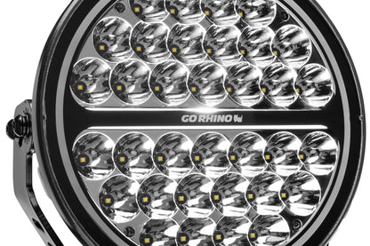 Go Rhino Blackout Series Lights 9 Inch Round Single LED Spot Light Kit W/Daytime Running Lights Black 2026-2026 Chevrolet Suburban 2026-2026 Chevrolet Tahoe Go Rhino