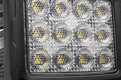 Go Rhino Bright Series Lights 5 Inch Rectangle Single LED Spot Light Kit Black Go Rhino