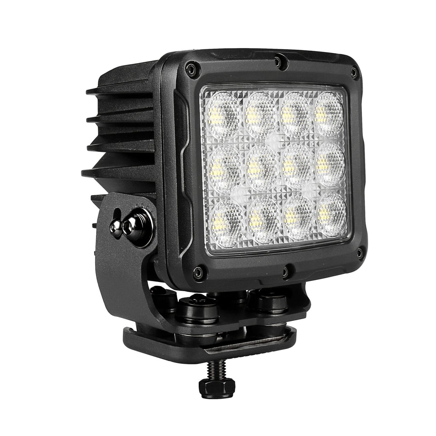 Go Rhino Bright Series Lights 5 Inch Rectangle Single LED Spot Light Kit Black Go Rhino